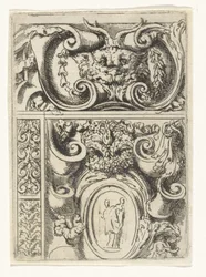 Cartouche avec tête d