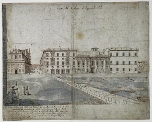 Dix-huit vues de Rome : Le Collegio di Propaganda Fide recto, 1665