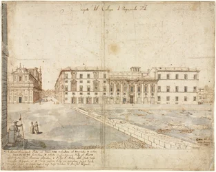 Dix-huit vues de Rome : Le Collegio di Propaganda Fide recto, 1665