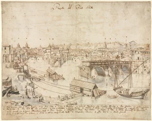 Dix-huit vues de Rome : Le Ponte Rotto, 1665
