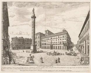 Piazza Colonna de "Prospectus Locurum Urbis Romae Insign[ium]"