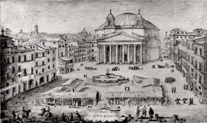 Vue du Panthéon, Rome, début des années 1670
