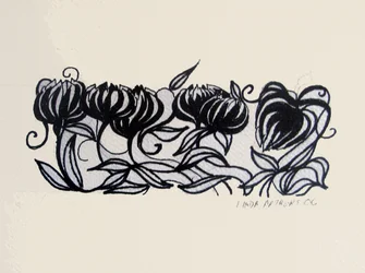Crocus, 2014 (plume et encre)