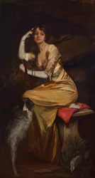Dame en jaune