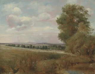 Paysage à Hampstead avec Harrow au loin, vers 1849-55