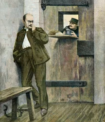 Captain Alfred Dreyfus at the prison de la sante