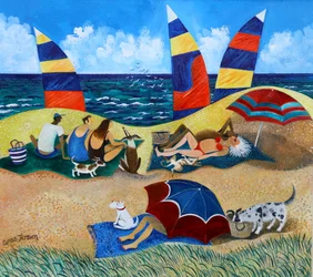 Bathing Belles II, 2018 (acrylique sur papier)