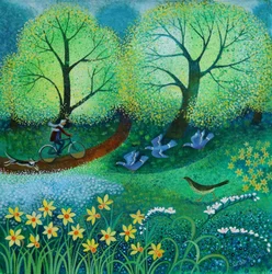 Cyclisme dans le parc, 2021 (acrylique sur lin)