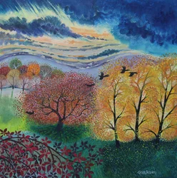 Ciel orageux, 2024 (acrylique sur toile)