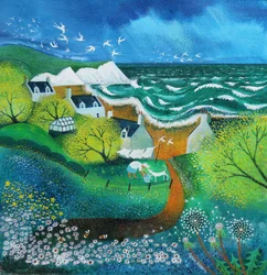 Stormy Washday, 2021 (acrylique sur lin)