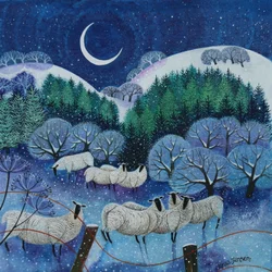 Moutons des Downlands en hiver, 2024