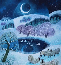 Collines hivernales, 2025 (acrylique sur lin)