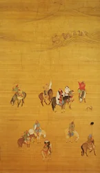 Kublai Khan (1214-94) à la chasse, dynastie Yuan