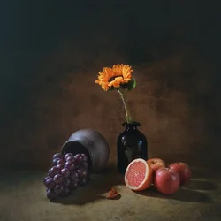 Nature morte rustique au tournesol