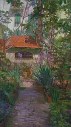 Le triptyque ou jardin en fleurs (panneau latéral) (1907)