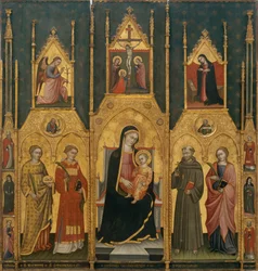 Retable de la Vierge avec les saints Agathe, Étienne, François et un saint martyr