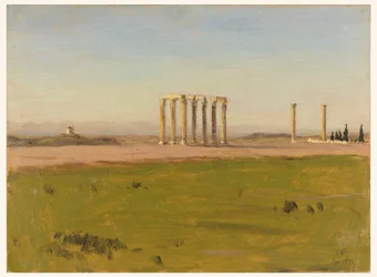 Dessin, Étude de ruines dans un paysage, 24 janvier 1878