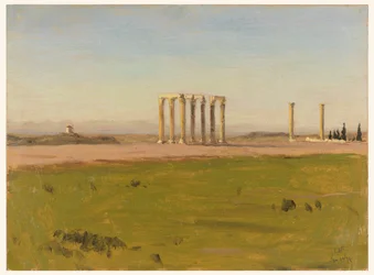 Étude des ruines du Temple de Zeus Olympien