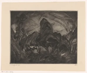 Paysage avec arbres