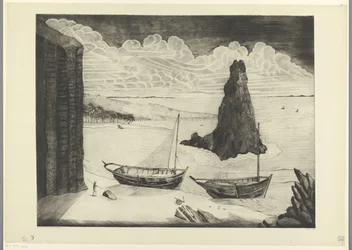Deux navires amarrés sur une plage - Le Rocher