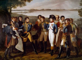 Napoléon Ier ordonne de construire un pont sur le Danube à Ebersdorf le 19 mai 1809 (détail)