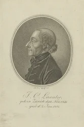 Portrait du poète et physiognomiste Johann Kaspar Lavater 1741-1801