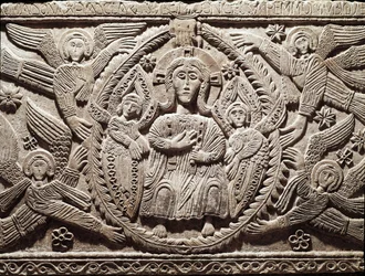 Art lombard : Christ en gloire, bas-relief de l