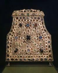 Art lombard. Reliquaire de la dent de saint Jean-Baptiste (VIIIe-IXe siècle). Trésor de la cathédrale de Monza.