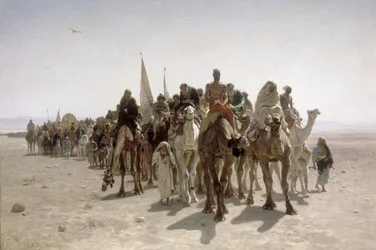 Pèlerins allant à La Mecque, 1861