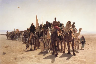 Pèlerins allant à La Mecque