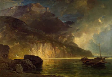 Le Frohnalpstock, sur les rives du lac des Quatre-Cantons, pendant un orage