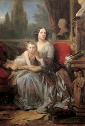 Maria Brignole-Sale, duchesse de Galliera, avec son fils Filippo
