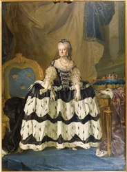 Louise Ulrique de Prusse, reine consort de Suède - Portrait de Louisa Ulrika de Prusse (1720-1782), reine de Suède, par Pasch, Lorenz, le Jeune (1733-1805). Huile sur toile