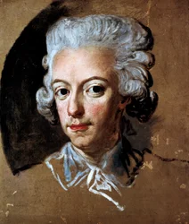 Portrait du roi suédois Gustave III (1771-1792) Peinture par Lorens Pasch (1733-1805)