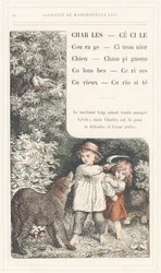 Charles, Cécile, Courage, Citronnier, Chien, Champignons, Colombes, Cerises, Curieux, Curiosité, page 16 - Alphabet par Mademoiselle Lili, par L. Froelich et par un papa (Hetzel lui-même). Bibliothèque & Magasin d