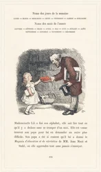 Mademoiselle Lili sait lire, page 40 - Alphabet de Mademoiselle Lili, par L. Froelich et par un papa (Hetzel lui-même). Bibliothèque & Magasin d