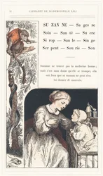 Suzanne, Sagesse, Soin, Santé, Sucre, Sirop, Saule, Singe, Serpent, Souris, Son, page 32 - Alphabet par Mademoiselle Lili, par L. Froelich et par un papa (Hetzel lui-même). Bibliothèque & Magasin d