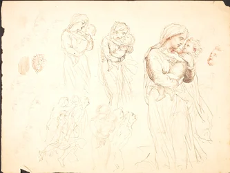 Plusieurs esquisses pour le motif "L