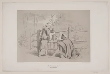 Dans la cour royale, p. 65, illustration de "La Fuite du Cerf" de Christian Winther