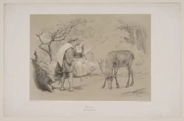 La Croix, page 299, illustration pour "La Chasse du Cerf" de Christian Winther