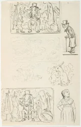 Sept esquisses, y compris pour Les Coureurs rapides, L