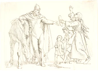 Esquisse pour Niels Ebbesen et la pauvre femme