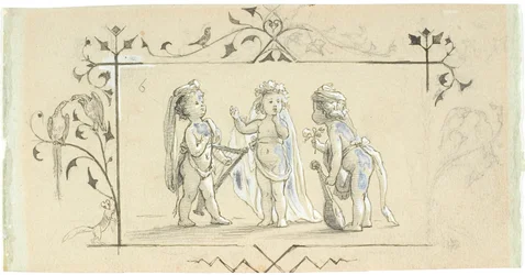 Vignette avec trois enfants avec des instruments de musique