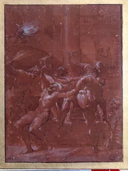 La flagellation du Christ Dessin à l