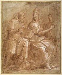 Saint Jérôme conversant avec Saint Grégoire le Grand
