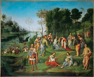 Le royaume des Muses, peint pour le Studiolo d