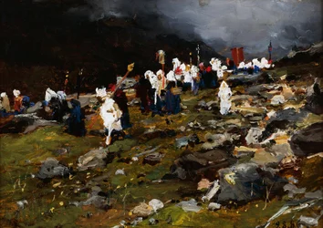 Procession en haute montagne