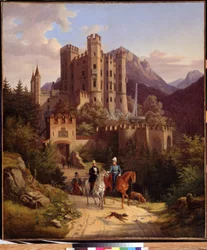 Le prince couronne Maximilien à cheval, Hohenschwangau