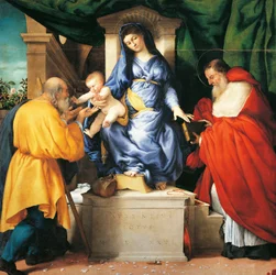 Madonna en majesté avec saints Giuseppe et Jérôme