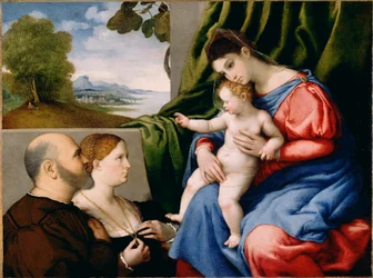 Madone et Enfant avec deux donateurs
